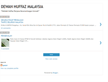 Tablet Screenshot of dewanhuffazmalaysia.blogspot.com