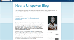 Desktop Screenshot of heartsunspokenblog.blogspot.com