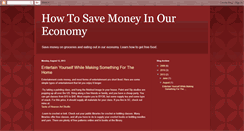 Desktop Screenshot of howtosavemoneyinoureconomy.blogspot.com