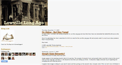 Desktop Screenshot of lowvillelongago.blogspot.com