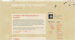 Desktop Screenshot of listeningforanswers.blogspot.com