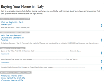 Tablet Screenshot of buyinghomeinitaly.blogspot.com