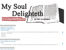 Tablet Screenshot of delightinscripture.blogspot.com