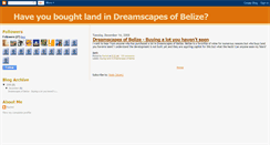 Desktop Screenshot of dreamscapesofbelizebuyers.blogspot.com