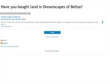 Tablet Screenshot of dreamscapesofbelizebuyers.blogspot.com