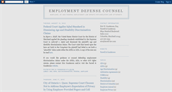 Desktop Screenshot of employmentdefensecounsel.blogspot.com