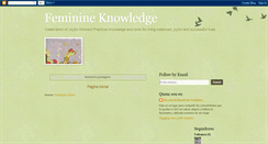 Desktop Screenshot of feminineknowledge.blogspot.com