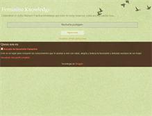 Tablet Screenshot of feminineknowledge.blogspot.com