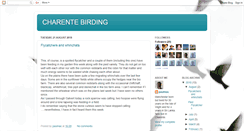 Desktop Screenshot of charentebirding.blogspot.com
