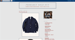 Desktop Screenshot of probablysoldout.blogspot.com