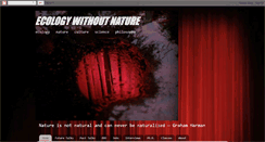 Desktop Screenshot of ecologywithoutnature.blogspot.com