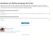 Tablet Screenshot of manifestoemdefesadaigrejadecristo.blogspot.com