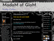 Tablet Screenshot of madamofglam.blogspot.com