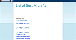 Desktop Screenshot of listofbestaircrafts.blogspot.com