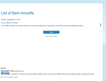 Tablet Screenshot of listofbestaircrafts.blogspot.com