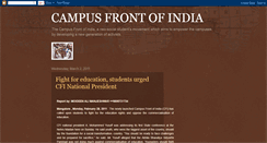 Desktop Screenshot of campusfrontofindia.blogspot.com