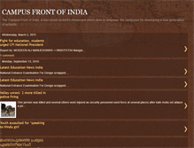 Tablet Screenshot of campusfrontofindia.blogspot.com
