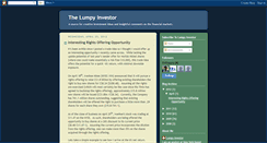 Desktop Screenshot of lumpyinvestor.blogspot.com