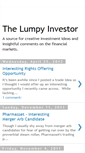 Mobile Screenshot of lumpyinvestor.blogspot.com