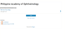 Tablet Screenshot of philippineacademyofophthalmology.blogspot.com