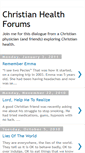 Mobile Screenshot of christianhealthforums.blogspot.com