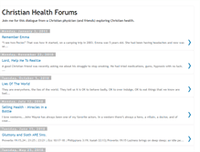 Tablet Screenshot of christianhealthforums.blogspot.com