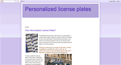 Desktop Screenshot of personalizedlicenseplates.blogspot.com