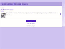 Tablet Screenshot of personalizedlicenseplates.blogspot.com