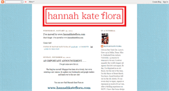 Desktop Screenshot of hannahkateflora.blogspot.com