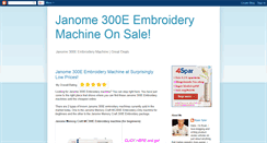 Desktop Screenshot of janome-300e-embroidery-machine.blogspot.com