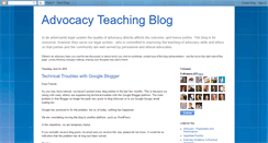 Desktop Screenshot of advocacyteaching.blogspot.com