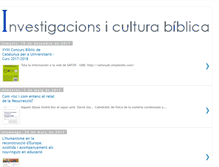 Tablet Screenshot of investigacionsiculturabiblica.blogspot.com