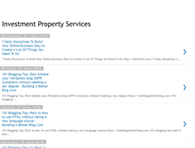 Tablet Screenshot of investmentpropertyservices.blogspot.com