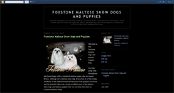 Desktop Screenshot of foxstonemaltesepuppies.blogspot.com