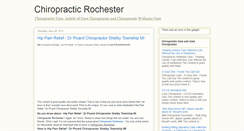 Desktop Screenshot of chiropracticrochester.blogspot.com