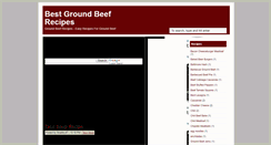 Desktop Screenshot of best-ground-beef-recipes.blogspot.com
