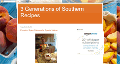 Desktop Screenshot of 3generationsofsouthernrecipes.blogspot.com