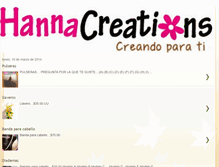 Tablet Screenshot of hannacreations.blogspot.com