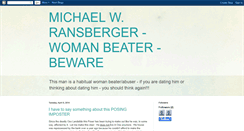 Desktop Screenshot of beware-michaelwransbergerwomanbeater.blogspot.com