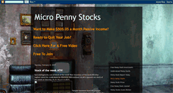 Desktop Screenshot of micropennystocks.blogspot.com