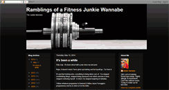 Desktop Screenshot of fitnessjunkiewannabe.blogspot.com