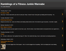 Tablet Screenshot of fitnessjunkiewannabe.blogspot.com