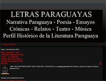 Tablet Screenshot of letrasparaguayas.blogspot.com