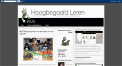 Desktop Screenshot of hoogbegaafdleren.blogspot.com