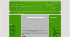 Desktop Screenshot of consoleinformation.blogspot.com