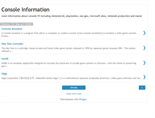 Tablet Screenshot of consoleinformation.blogspot.com