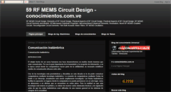 Desktop Screenshot of conocimientosrfmemscircuitdesign.blogspot.com