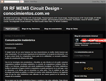 Tablet Screenshot of conocimientosrfmemscircuitdesign.blogspot.com