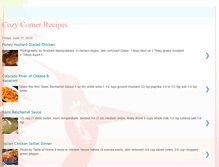 Tablet Screenshot of cozycornerrecipes.blogspot.com