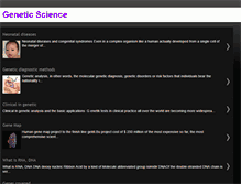 Tablet Screenshot of genetic--science.blogspot.com